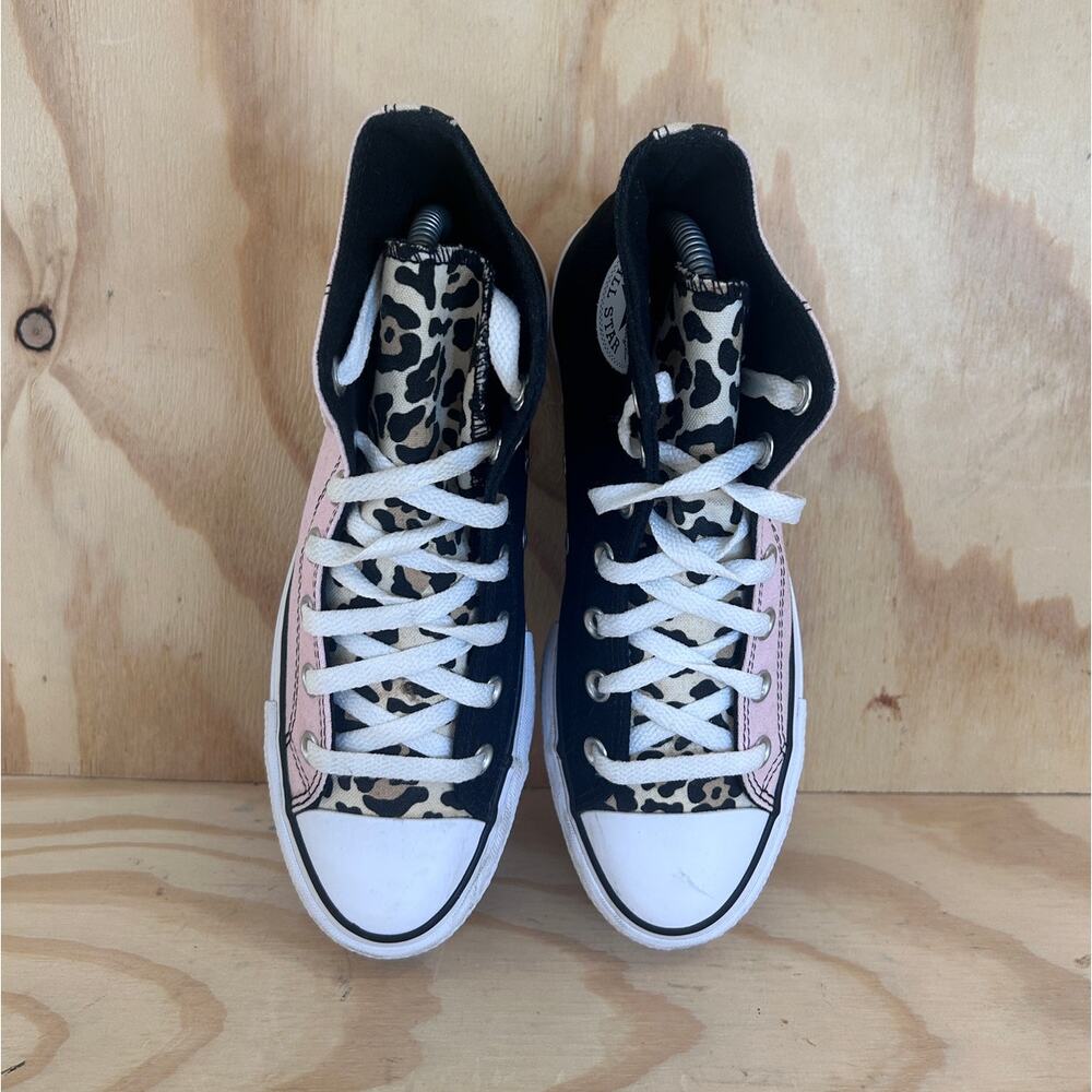 Converse All Star CT Lift Platform Print Sneakers Black/Pink Women's 7.5-569005C - Picture 8 of 10